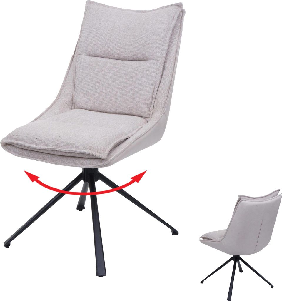 Esszimmerstuhl MCW-N71, Küchenstuhl, drehbar Auto-Return, Produktbild 