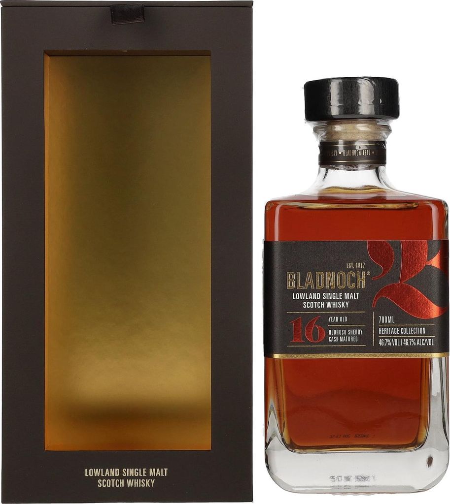 Bladnoch 16 Years Old Lowland Single Malt Oloroso Sherry Cask 46,7% Vol. 0,7l in Geschenkbox