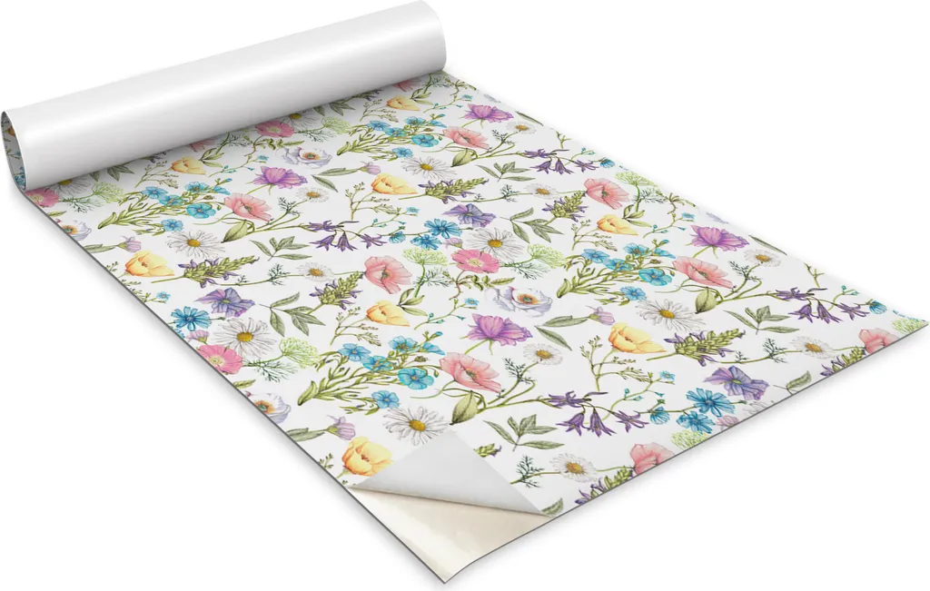 Pellicola Mobili Autoadesiva 100x50cm - Fiori di Campo Resistente
