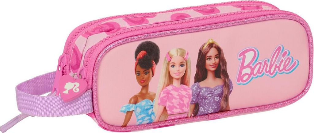 Portatodo Doble Barbie Liebe Rosa 21 x 8 x 6 cm