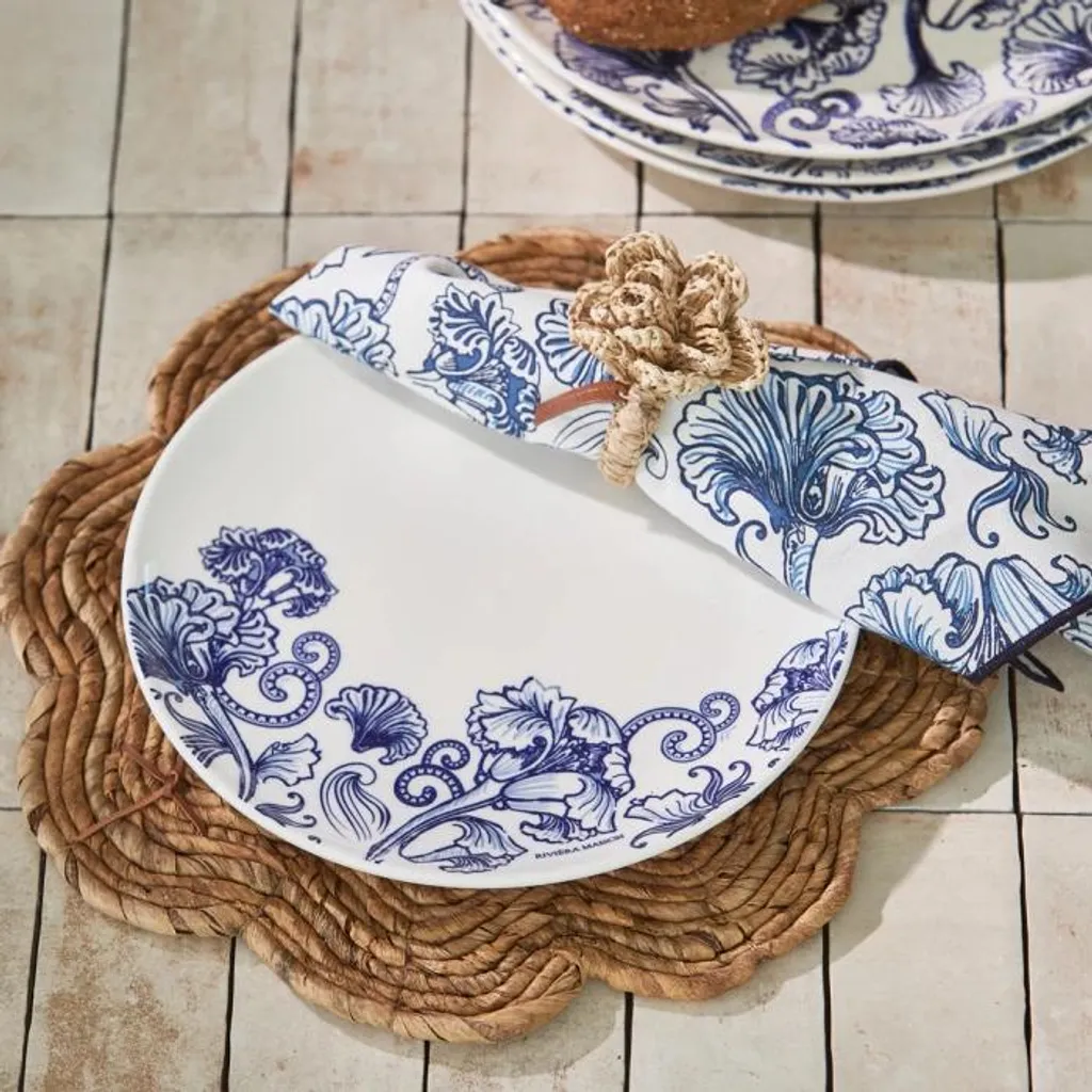 Assiette Amalfi Riviera Maison 27cm - Anti-rayures et Haute Qualité