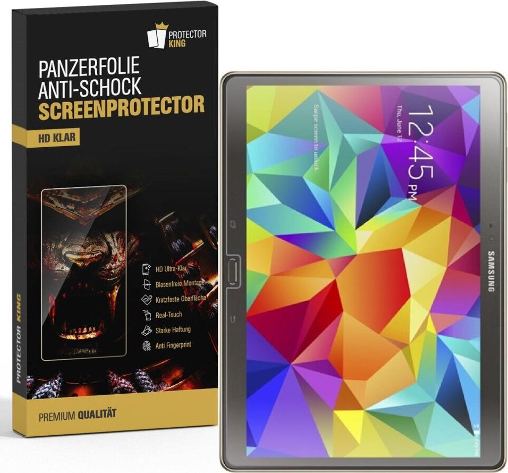 6x Panzerfolie für Samsung Galaxy Tab S 10.5 ANTI-SCHOCK Displayschutzfolie KLAR