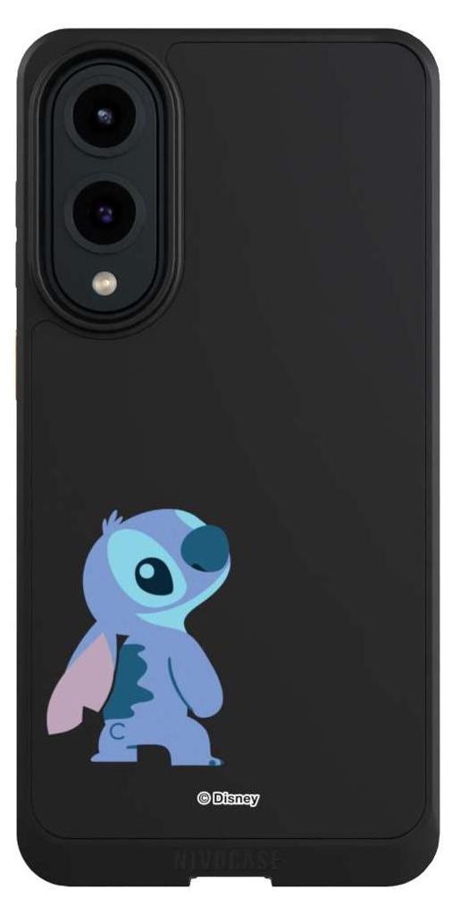 NIVOCASE Hülle für Samsung Galaxy S25 Edge Handyhülle NIVOcore Case Schwarz Disney Fanartikel Lilo & Stitch