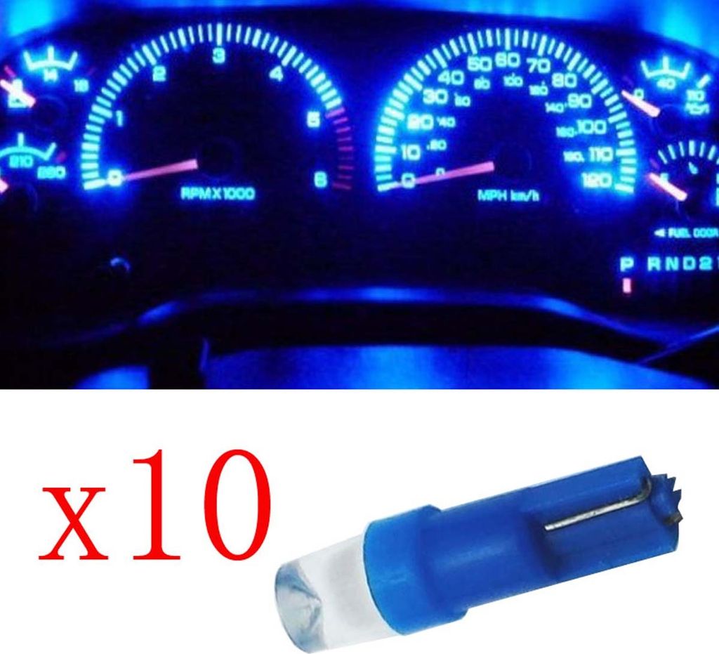 10 stš¹cke T5 led 17 37 73 74 SMD Auto LED Lampe Auto Armaturenbrett Instrument Glš¹hbirne 12 V Blau