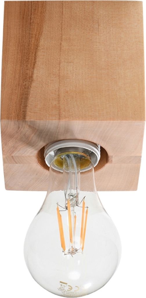 Deckenleuchte ARIZ Naturholz 1xE27 15W Holz 10x10x10cm Sollux Lighting
