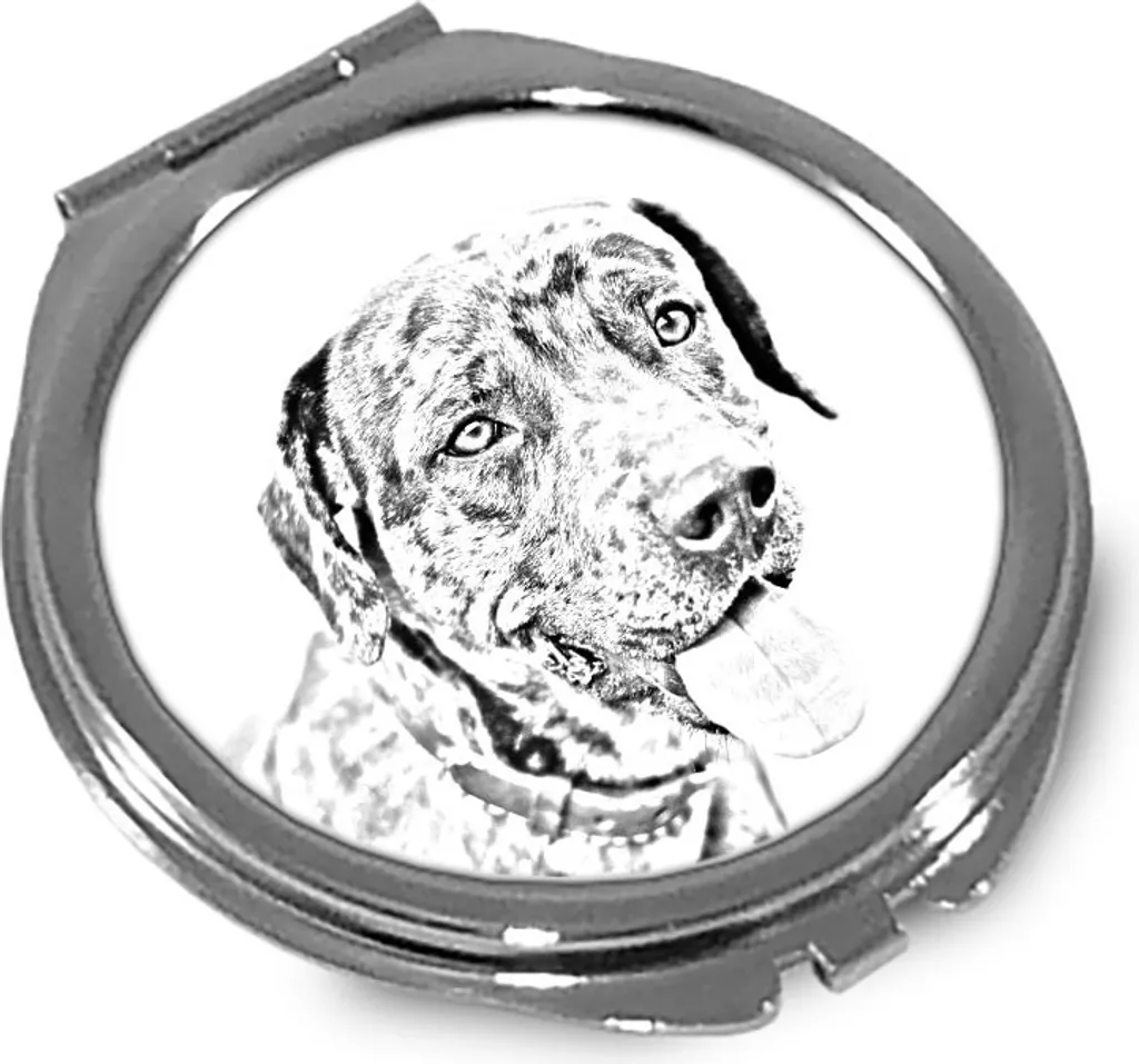 Catahoula Leopard Dog, Catahoula Cur - Specchio tascabile con cane, specchio tascabile personalizzato, specchio compatto con logo Art Dog