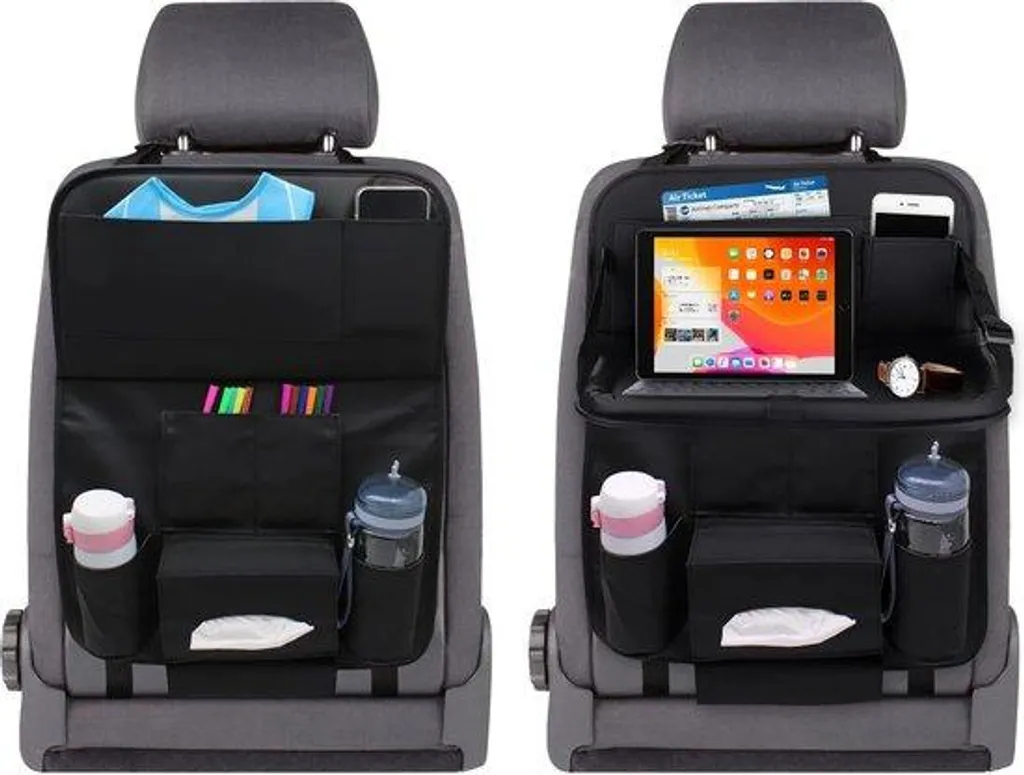 Protection de siège auto avec tablette et plateau repas pour enfant