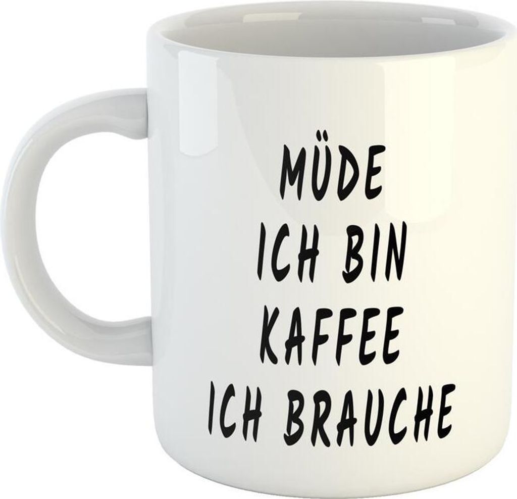 Huuraa Kaffeetasse Müde ich bin Kaffee ich brauche Geschenk Produktbild 