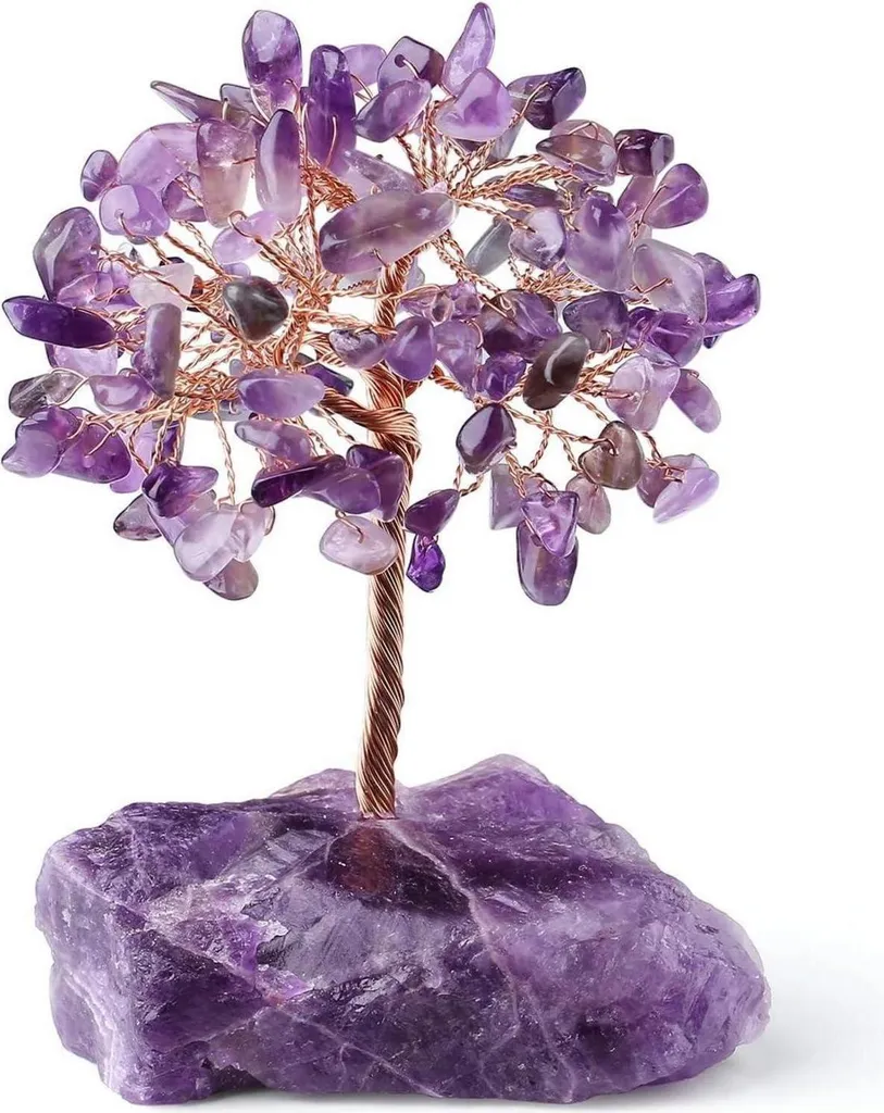 Objet de décoration Arbre de Vie en améthyste et pierre de lithothérapie