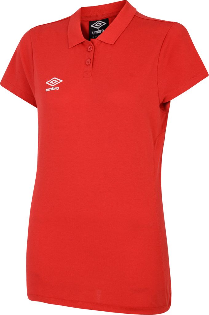 Umbro - "Club Essential" Poloshirt für Damen UO841 (42 DE) (Zinnoberrot/Weiß)