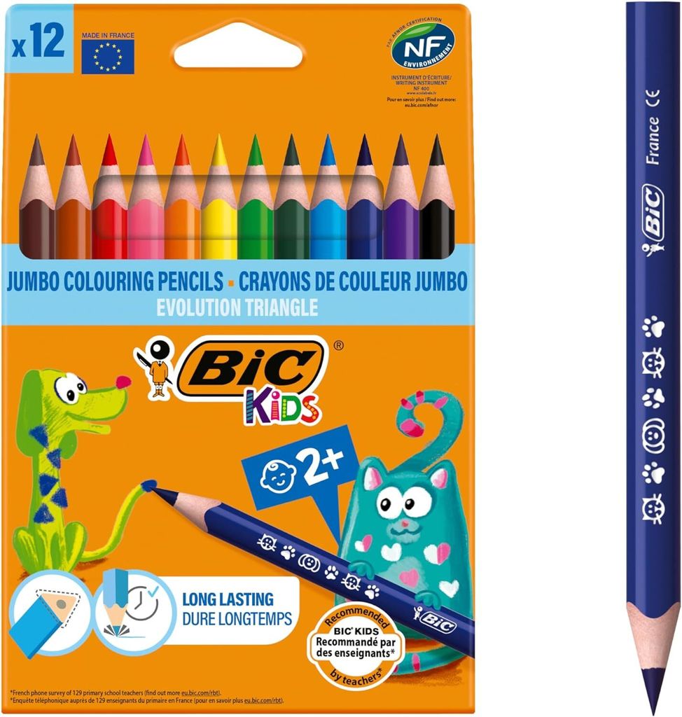 BIC Kids Evolution Triangle, Mehrfarbig, 12 Stück(e) Produktbild 