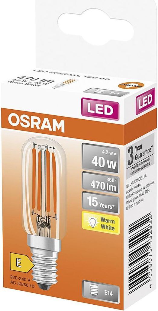 Kleine LED-Speziallampe, Geeignet für Kühlschränke, 4W, Produktbild 