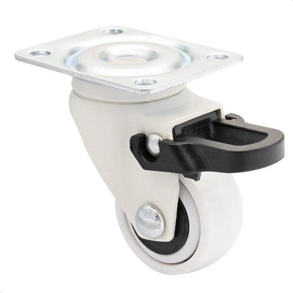 Roulette pivotante à platine avec frein souple 12kg WAGNER Design 3C