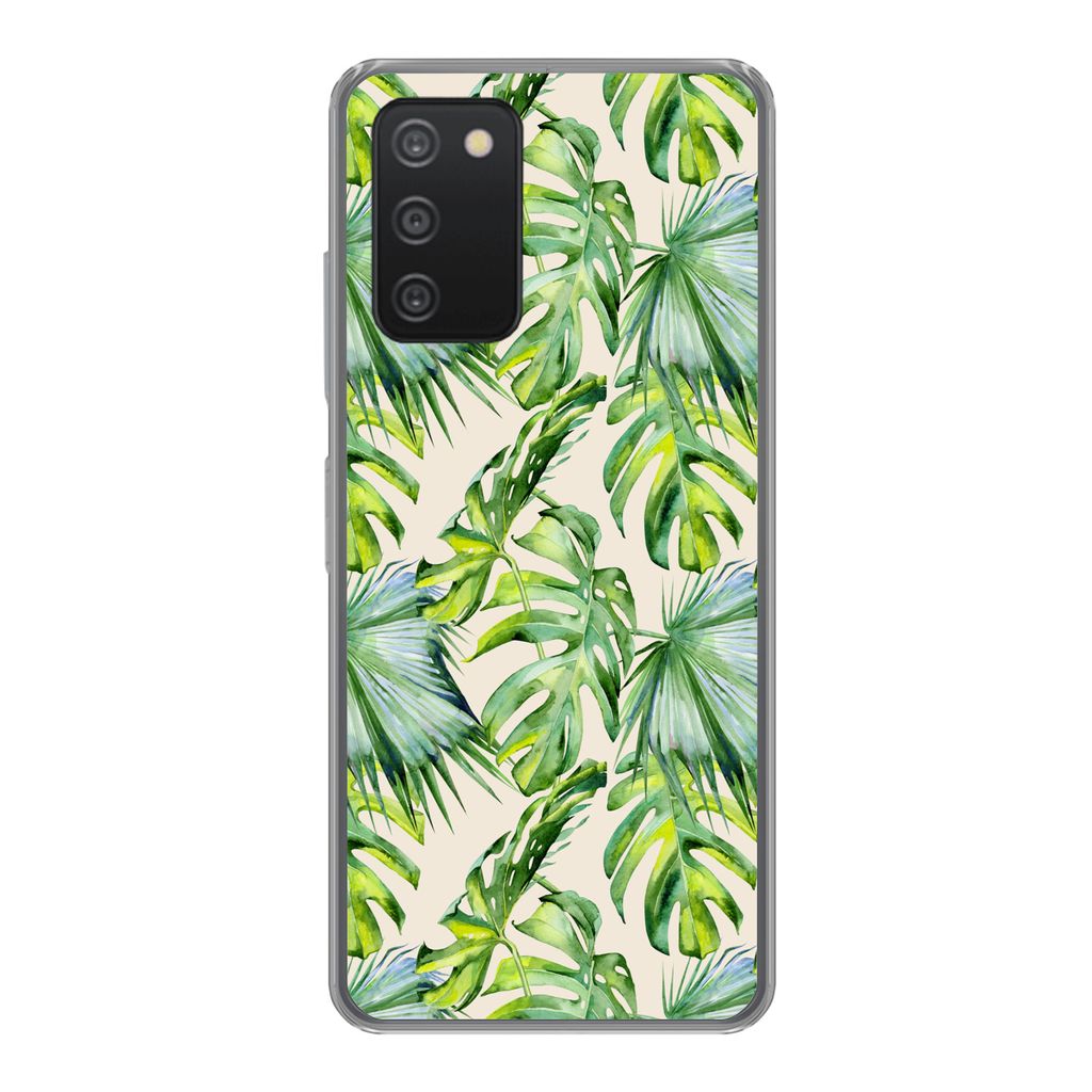 MuchoWow Handyhülle Schutzhülle Hülle für Samsung Galaxy A53 5G Blätter - Muster - Monstera Silikon Softcase Handy Hülle - Schutzabdeckung