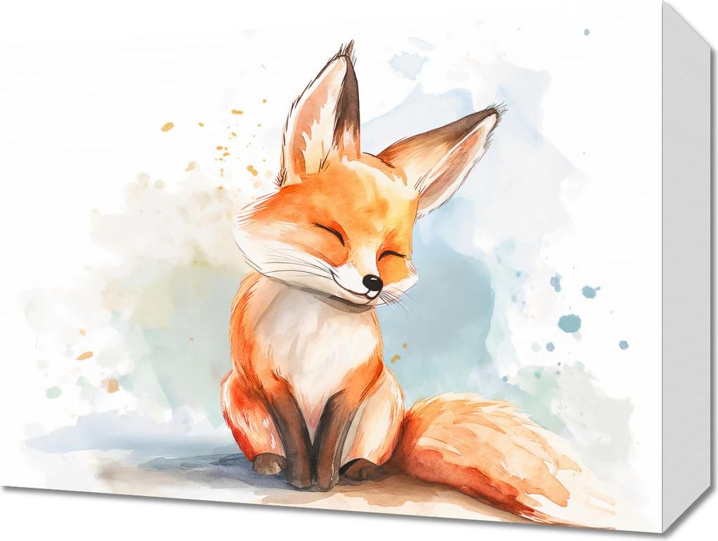 Bild 40x30cm Zufriedener Fuchs