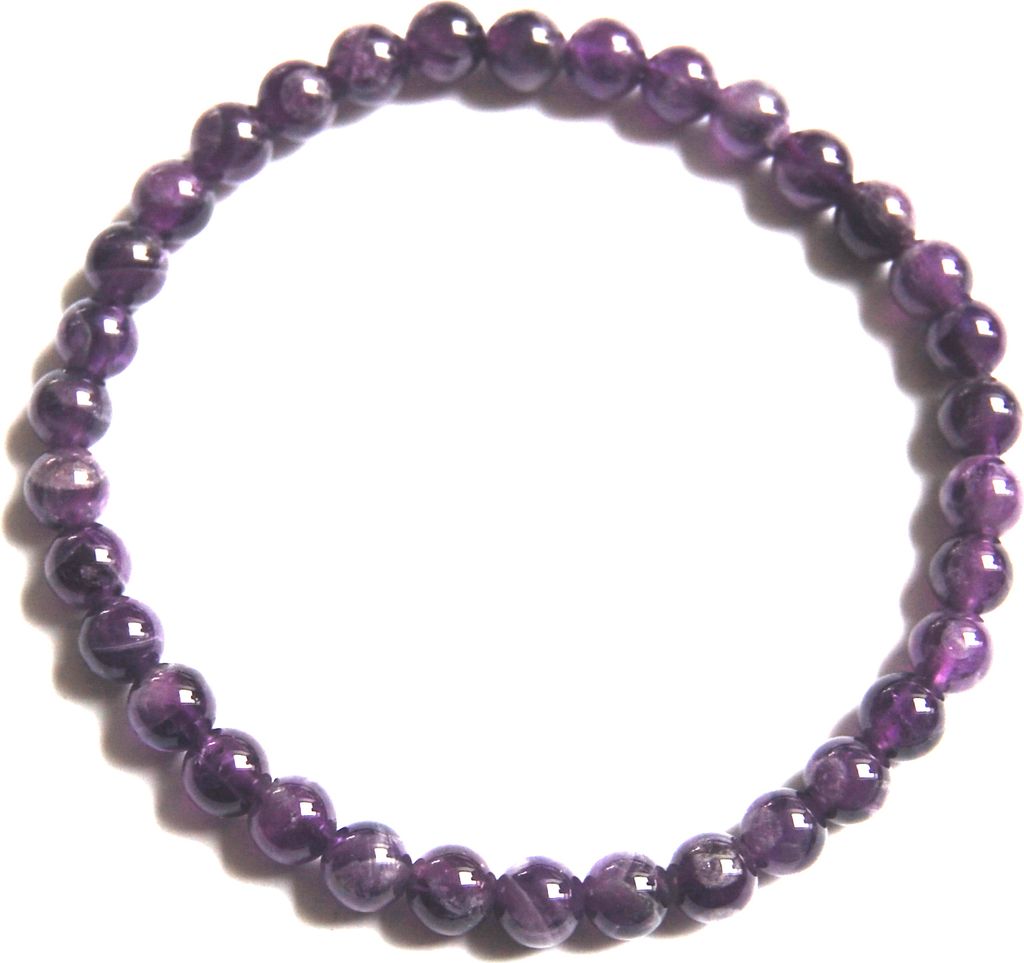 Edelstein-Armband Amethyst, Kugeln, Ø 4 mm