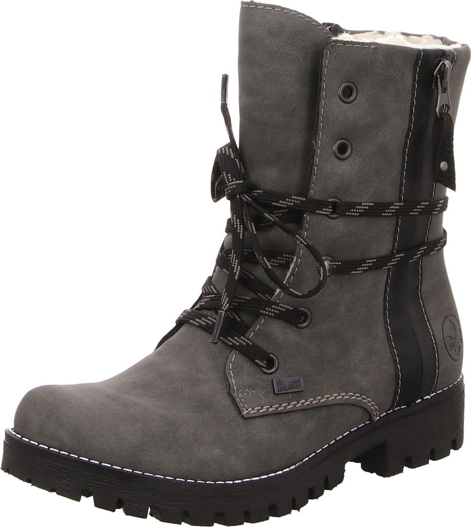 Rieker Schnür-,Zug-u.Schnallenstiefel in grau, Gr. 39 Produktbild 