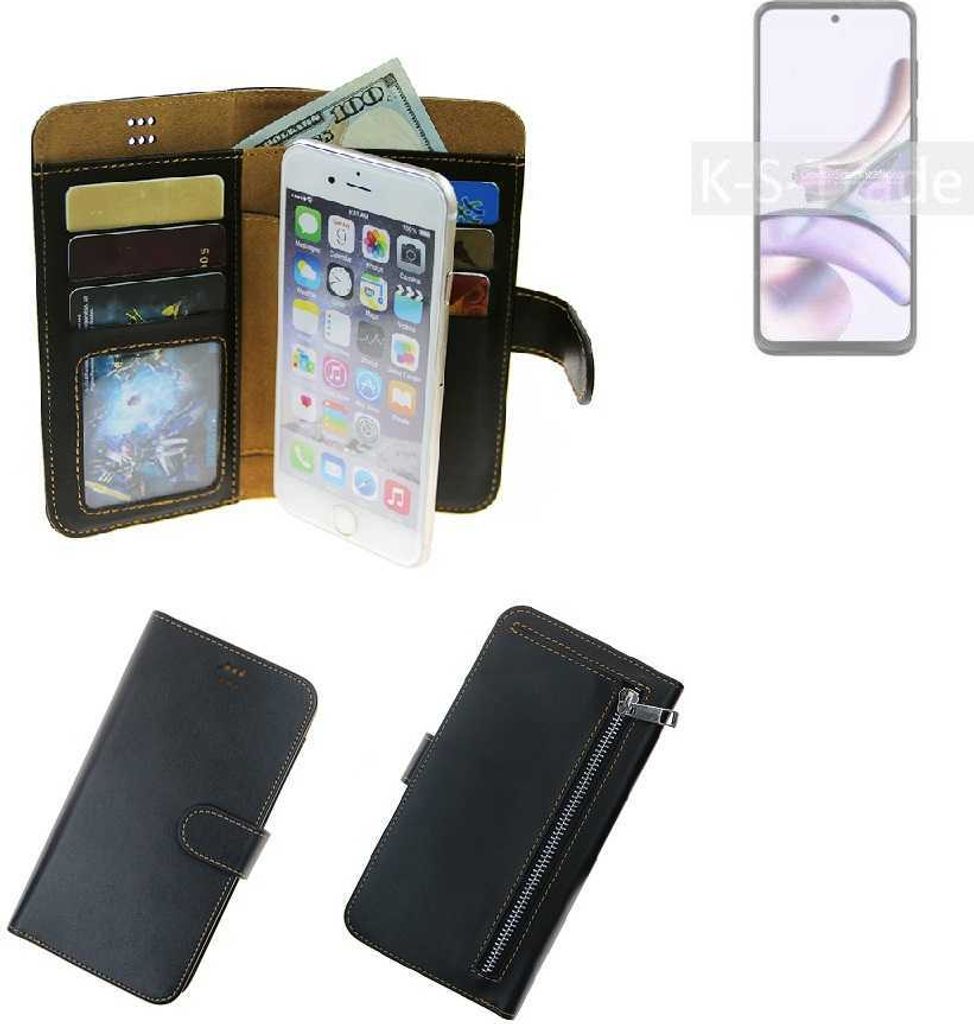 K-S-Trade Schutz Hülle kompatibel mit Motorola Moto G13 Klapphülle Case Phone cover Slim Handytasche Handy Hülle schwarz aus Kunstleder (1 Stk)