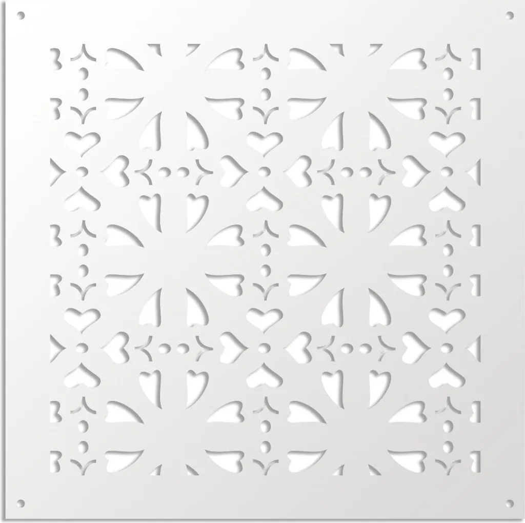 SHAPE - Pannello in PVC traforato - Parasole 73x73 cm bianco