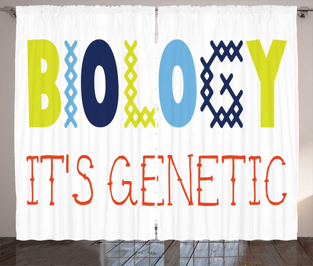 ABAKUHAUS Rideau Biologie Genetic Wording Multicolore 280x225 cm