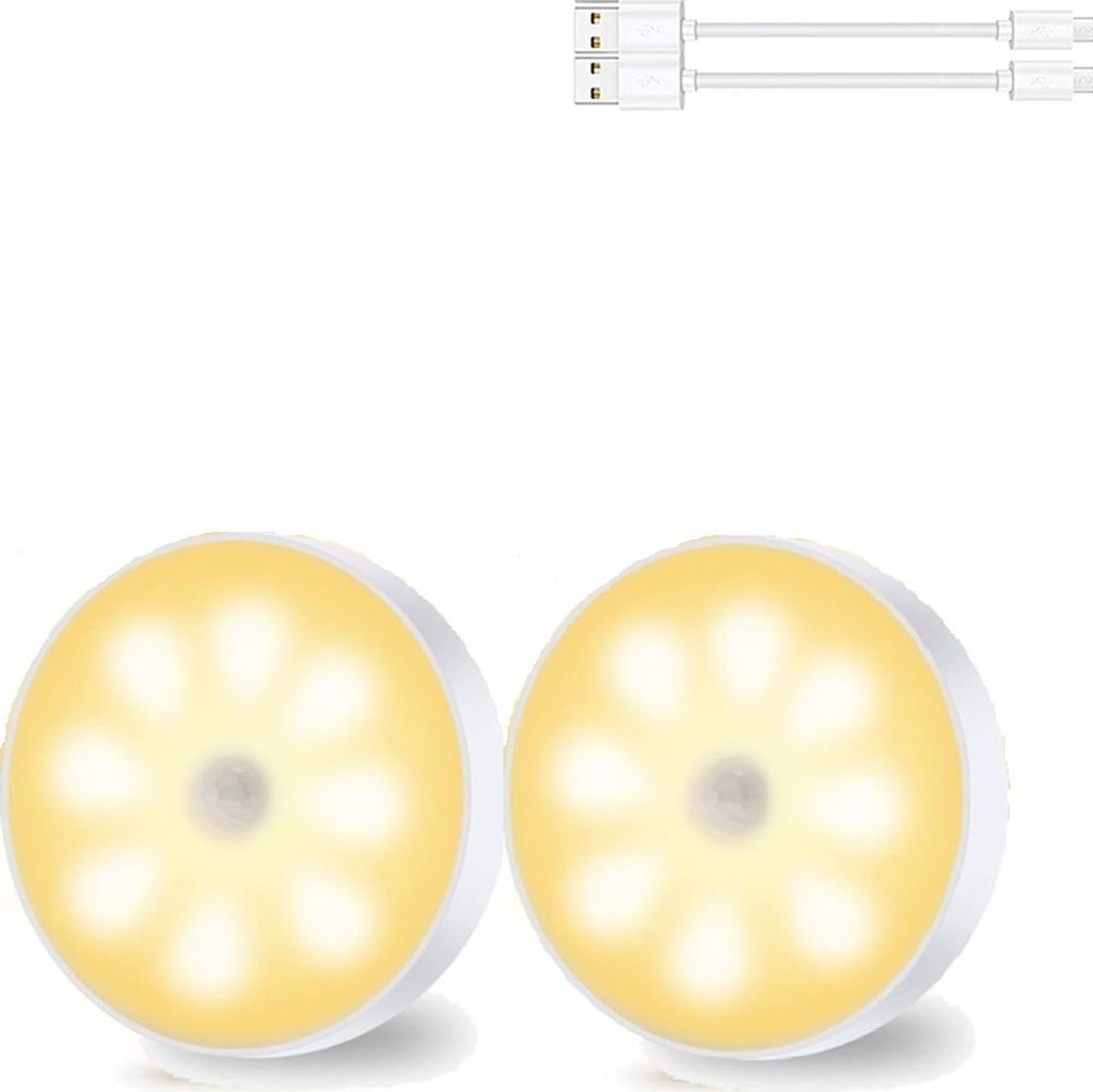 2 Stück Nachtlicht mit Bewegungsmelder, 8 LEDs Produktbild 