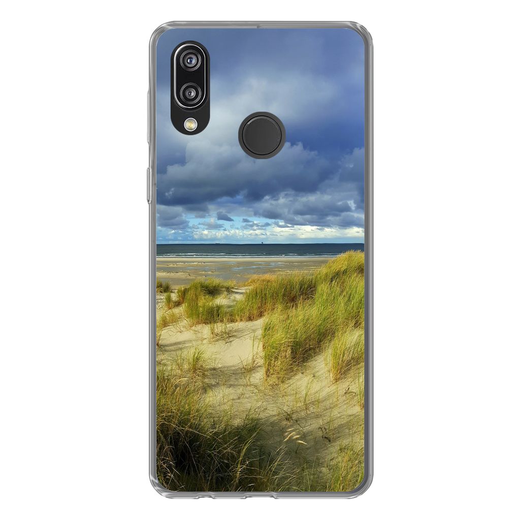 MuchoWow Handyhülle Schutzhülle Hülle für Huawei P20 Lite (2020) Nordsee - Vlieland - Dünen Silikon Softcase Handy Hülle - Kartenhalter