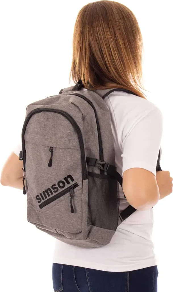 Sac à dos SIMSON Gris déperlant - Modèle ergonomique haute résistance - 10