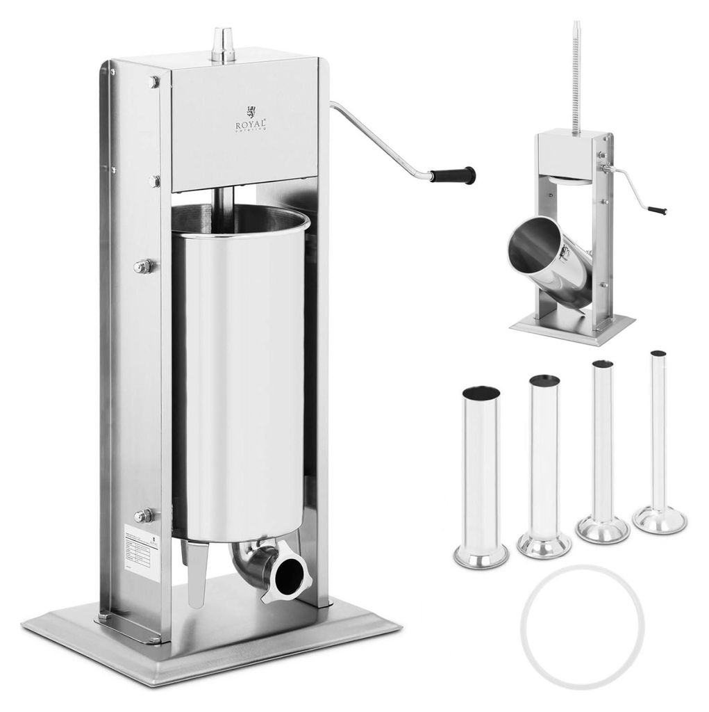 Manueller Wurstfüller, Vertikalfüller, 15 l + 4 Trichter