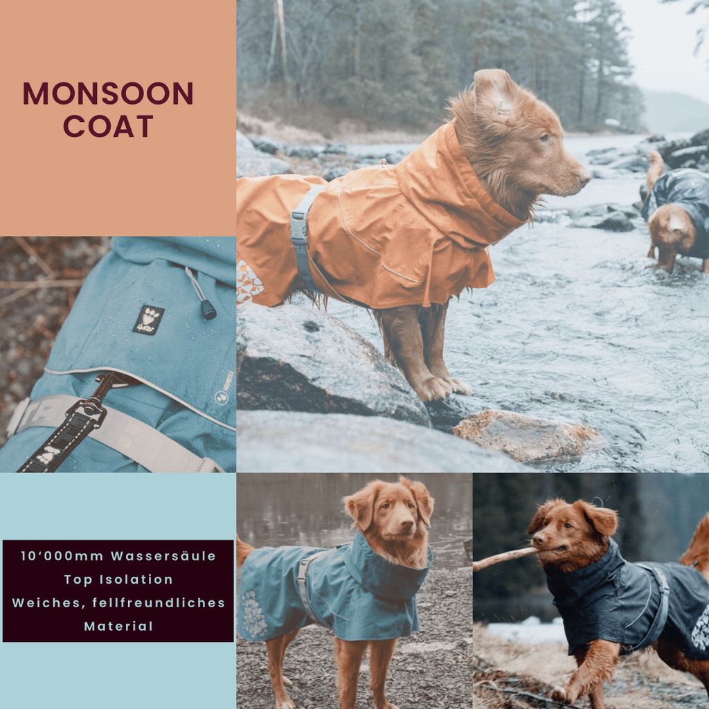 Hurtta Monsun Regenmantel, Farbe:dunkelgrau, Größe:30 Produktbild 