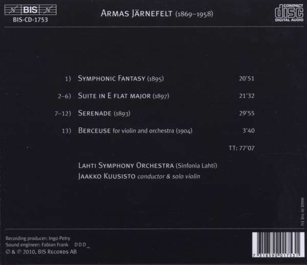 Kuusisto, J: Orchesterwerke