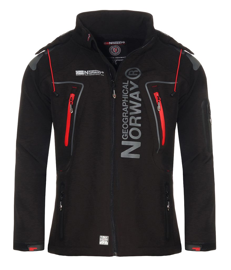 Geographical Norway Herren Softshelljacke Funktions-Outdoor-Jacke Model: G-Forrest, Farbe: schwarz, Größe: L
