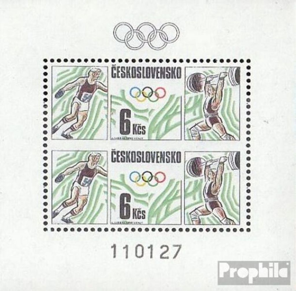 Briefmarken Tschechoslowakei 1988 Mi Block76 (kompl.Ausg.) postfrisch Spiele