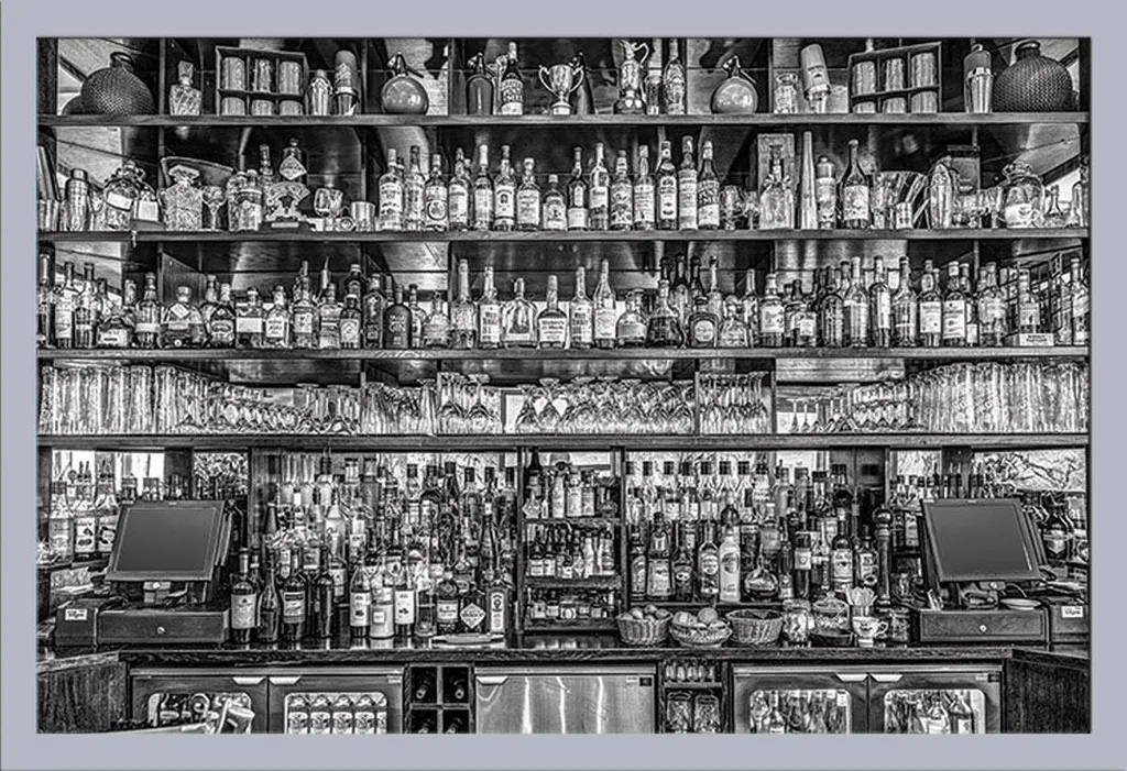 Cadre Argenté Shinsuke Anti-Reflet : Poster Noir Blanc Bureau et Bar