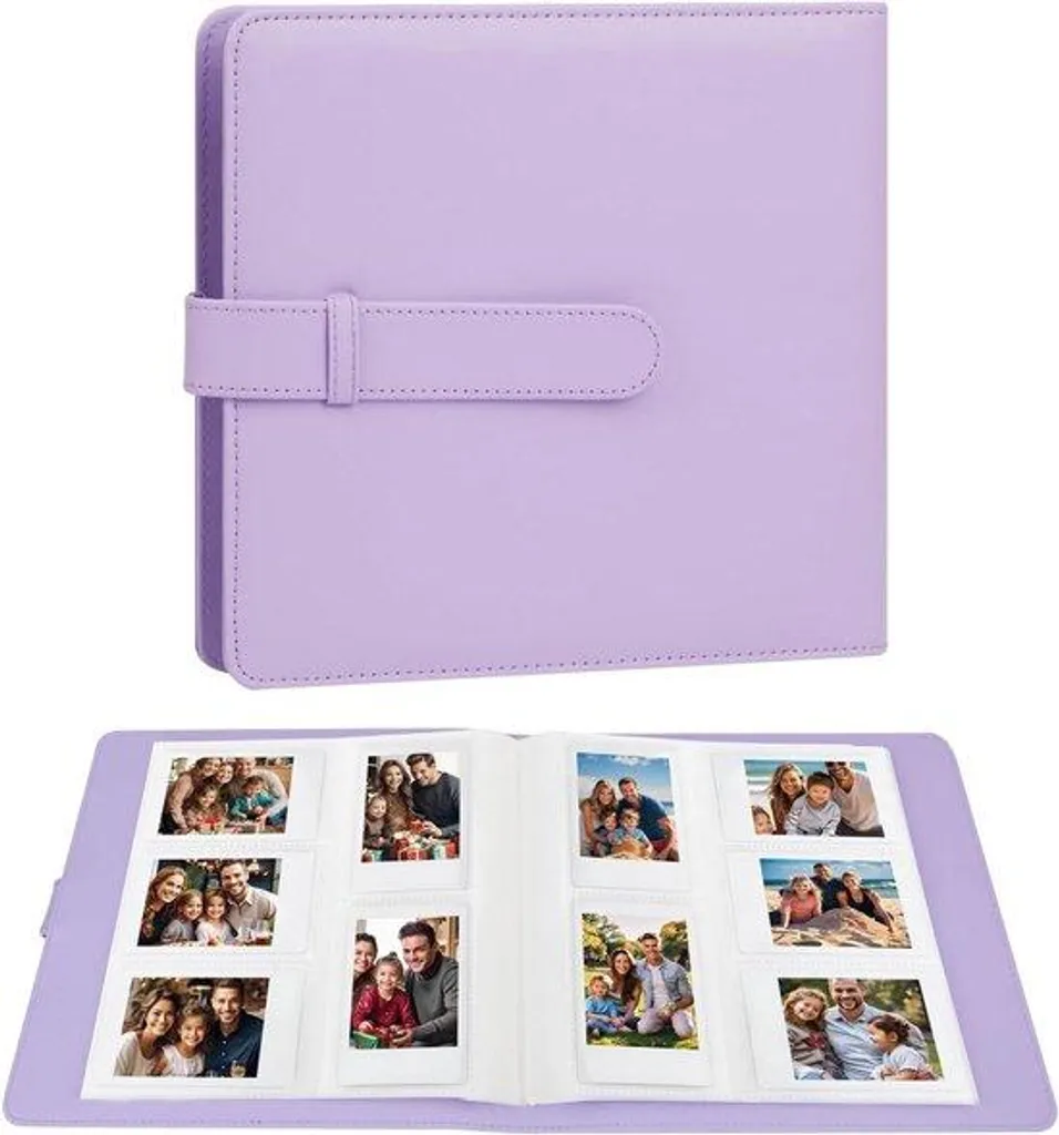 Album photo violet élégant avec couverture rigide pour photos 10x15 cm