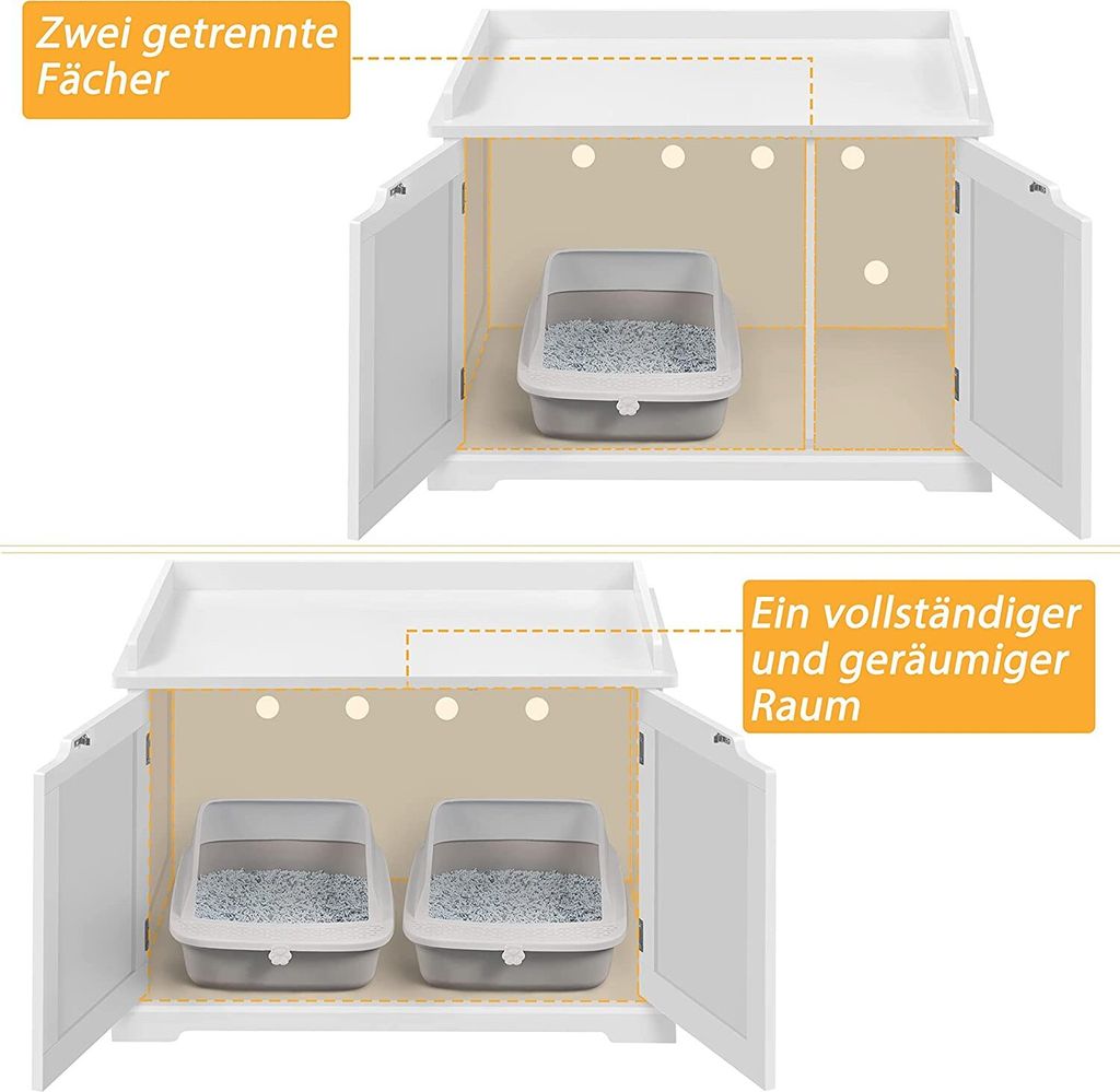 Yaheetech Katzenhöhle für große Katzen Katzenschrank Holz Produktbild 5