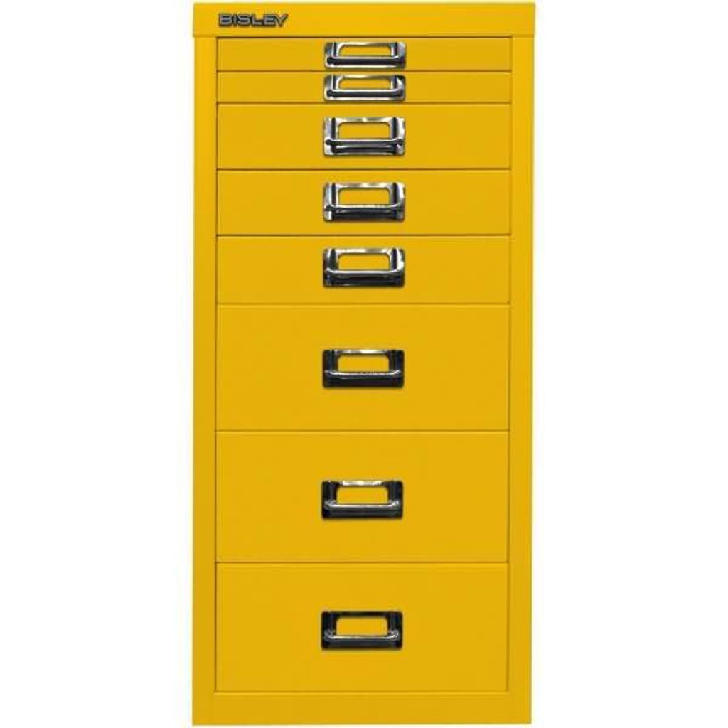 BISLEY MultiDrawer L298 Schubladenschrank gelb 8 Schubladen 27,8 x 38,0 x 59,0 cm