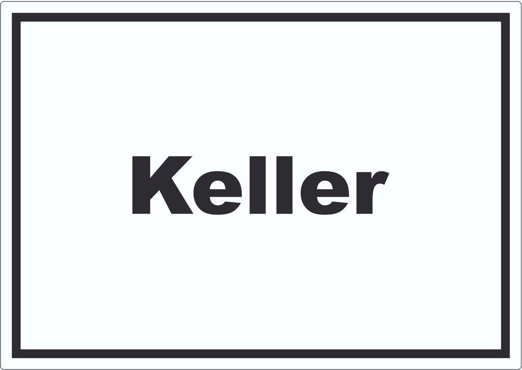 Keller Aufkleber mit Text waagerecht A3 (297x420mm)