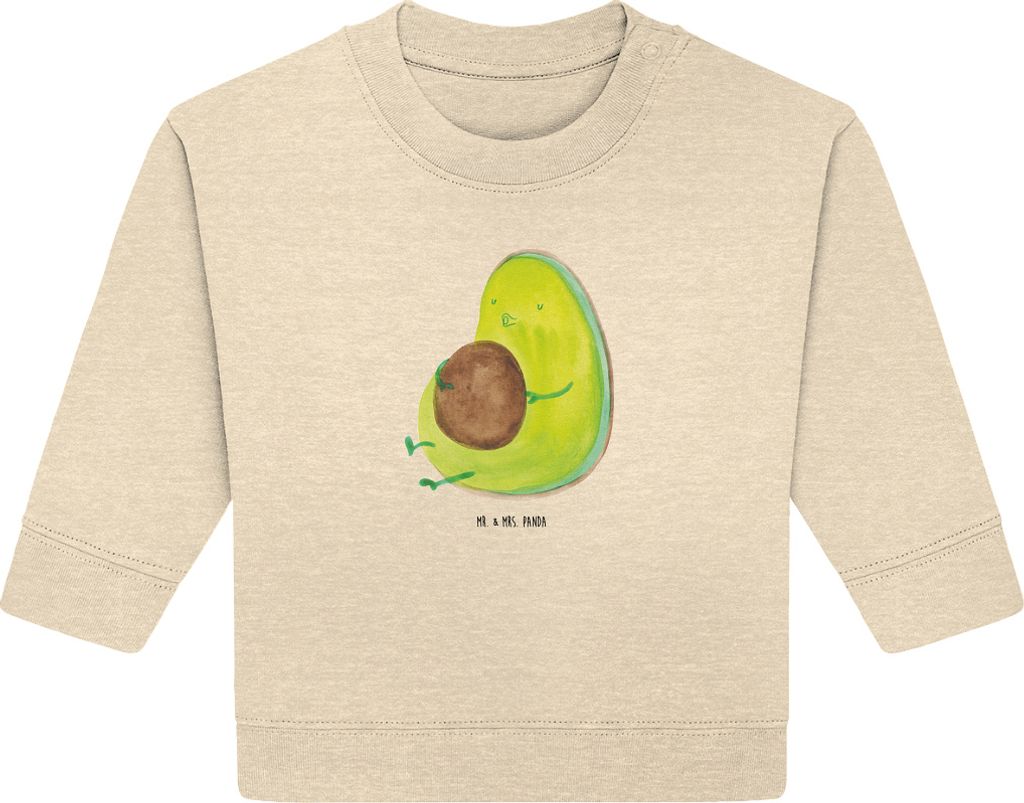 Mr. & Mrs. Panda Organic Baby Pullover Avocado Pfeifen 6. - 12. Monat - Natural Raw - Geschenk, Ernährung, Bullover, Schwanger, Foodbaby