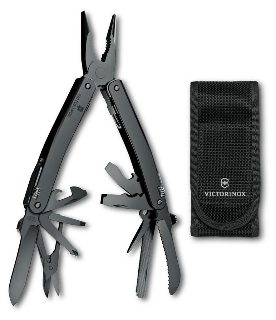 Swiss Tool Spirit MXBS, nero, con custodia in nylon Immagine del prodotto 