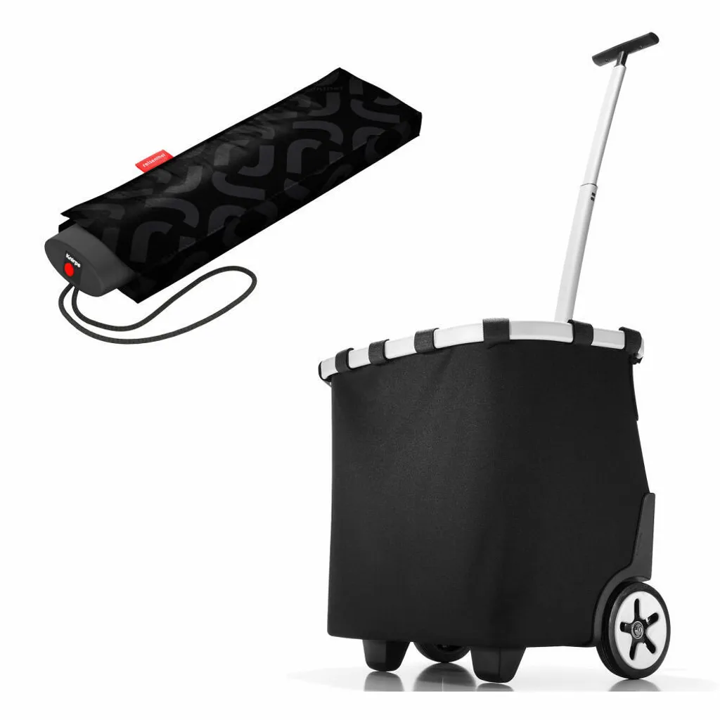 Cabas à roulettes reisenthel carrycruiser 40 L et son parapluie noir
