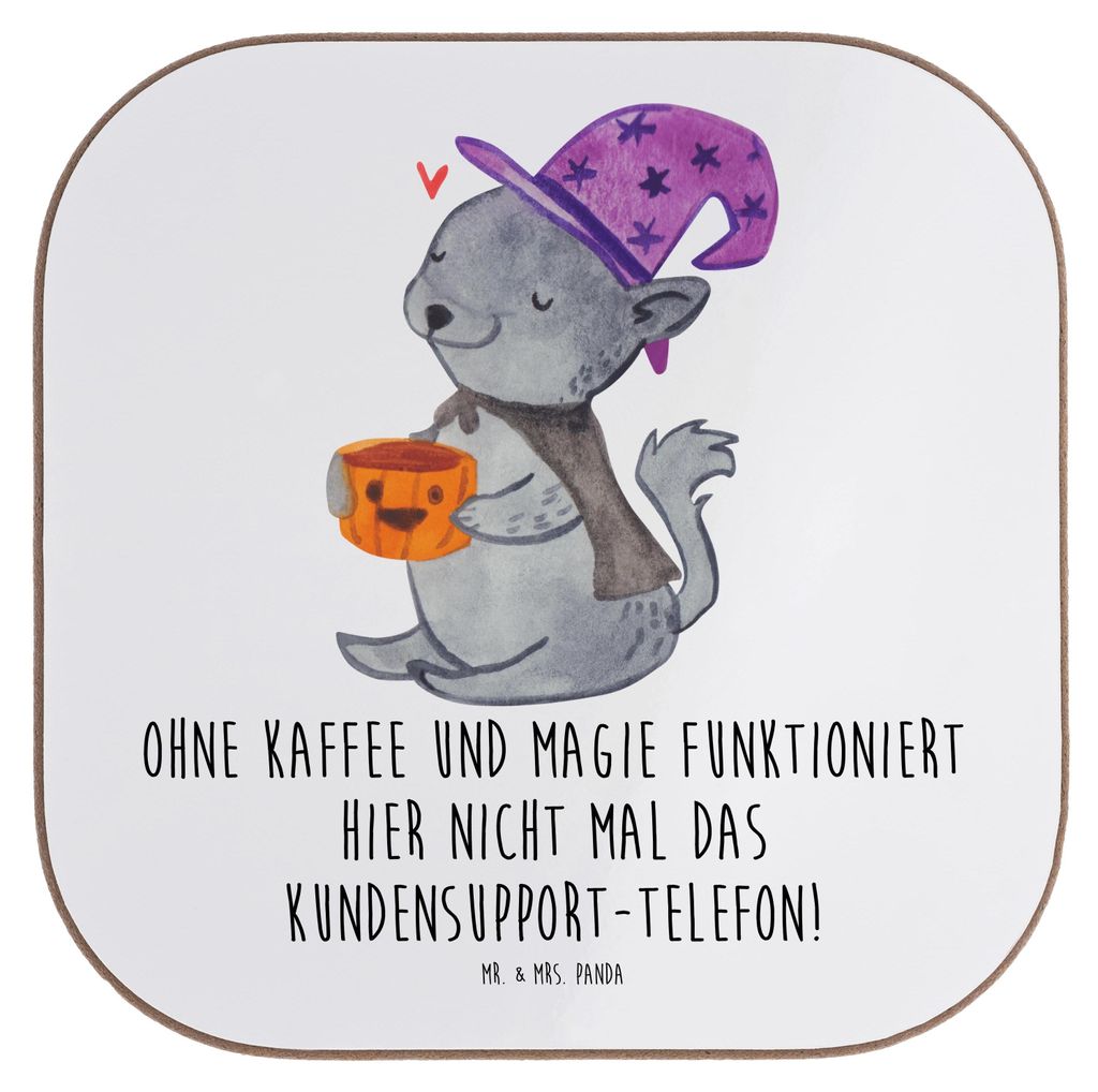 Mr. & Mrs. Panda Getränkeuntersetzer Kundensupport Magie - Weiß - Geschenk, Berufsliebe, Alltagshilfen, Untersetzer für Gläser, Berufsprodukte,...