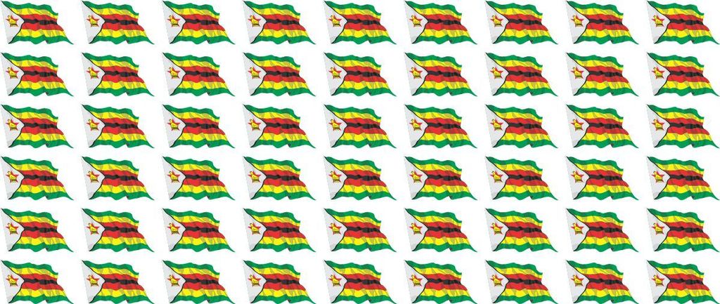 Mini Aufkleber Set - Pack wehend - 20x12mm - selbstklebender Sticker - Simbabwe - Flagge / Banner / Standarte fürs Auto, Büro, zu Hause und die S...