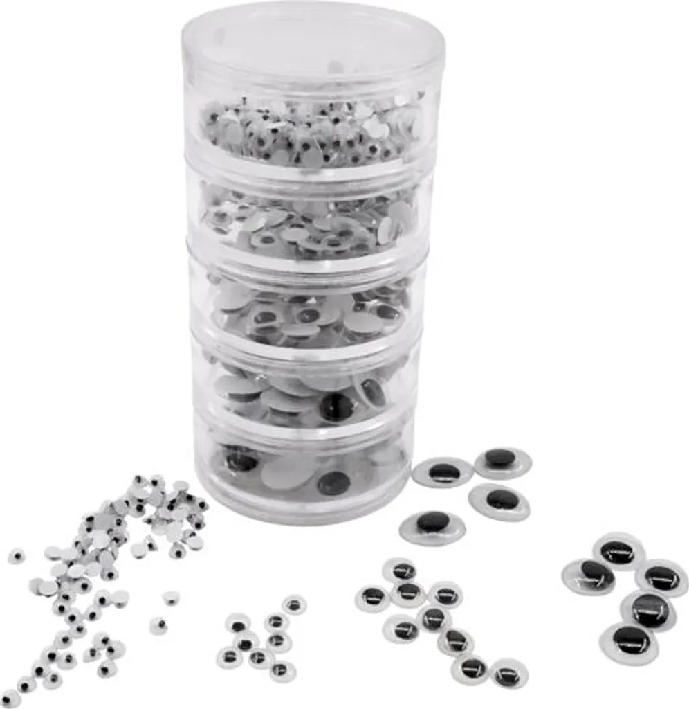 Assortiment yeux mobiles pour marionnettes et masques, 500 unités en boîte
