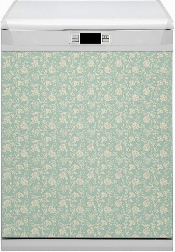 Abwaschbar 60x70 cm Geschirrspüle Magnetmatte Küche Dekorative - Weiße Blumen