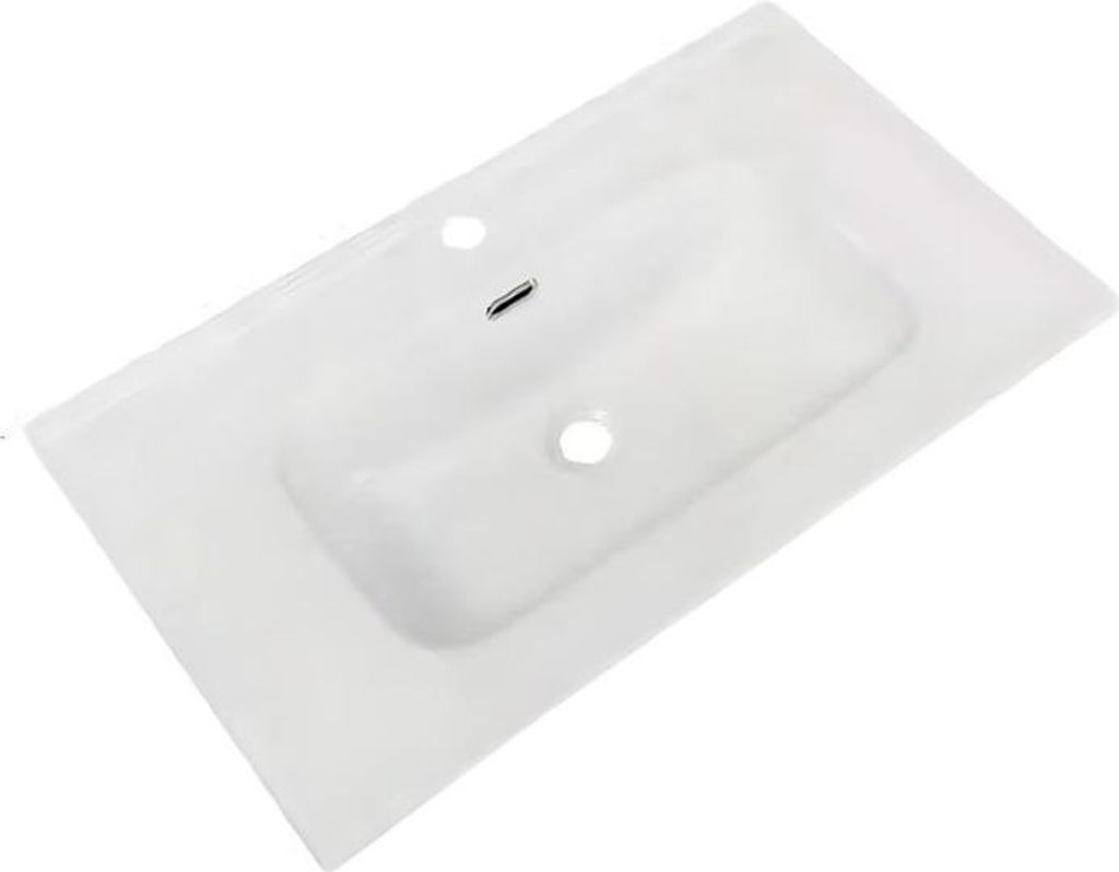 Lavabo consolle d'appoggio in Vetroceramica bianco Immagine del prodotto 