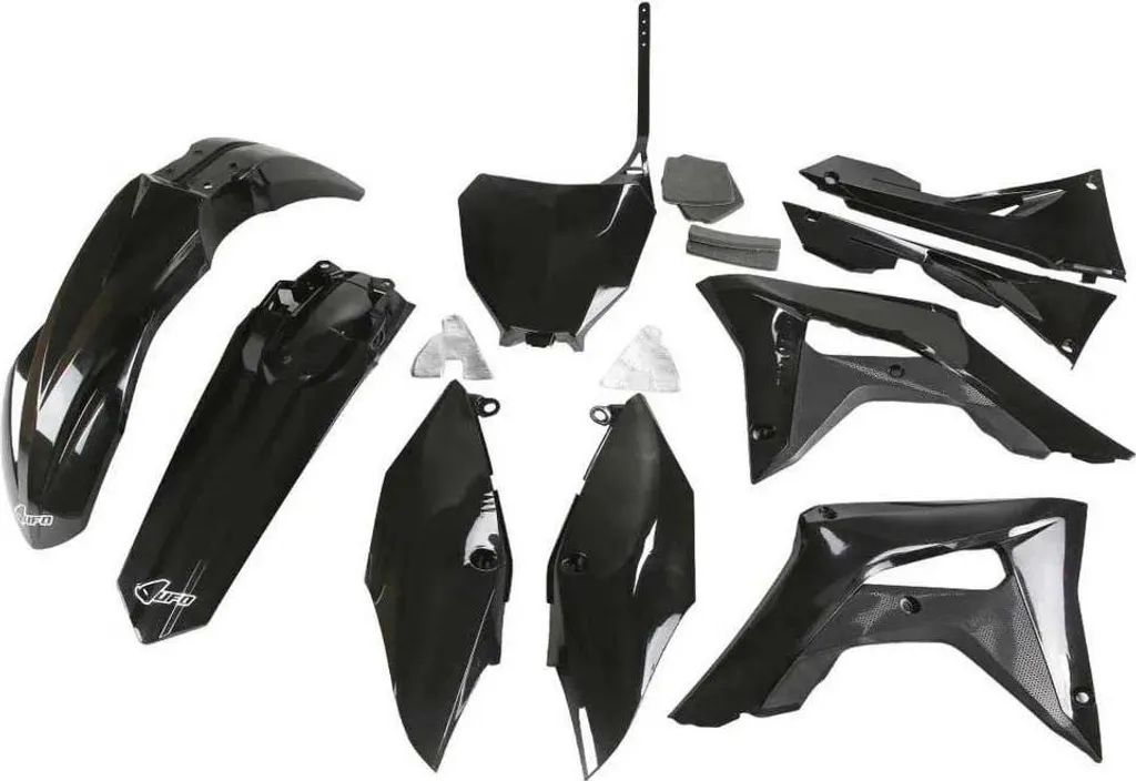 Kit Plastique UFO Noir Durable Honda CRF 250R 450R 18-21 Haute Résistance