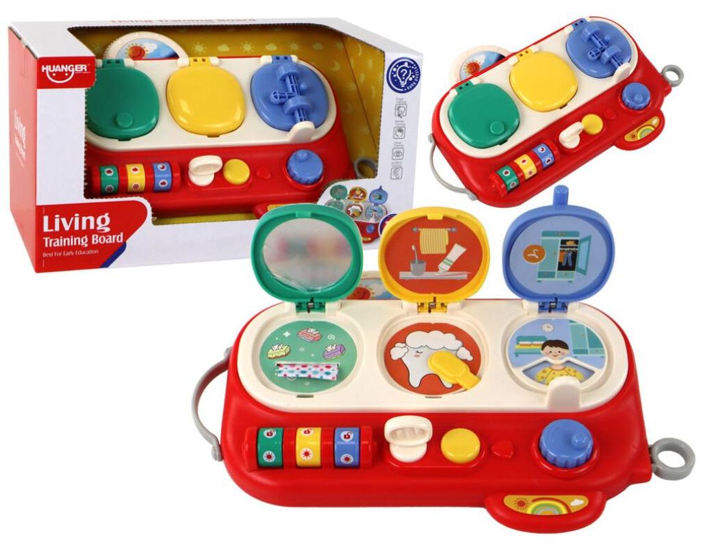 Leantoys Tablica Edukacyjna Dla Ma?ych Odkrywców Kreatywna Sensoryczna Czerwona