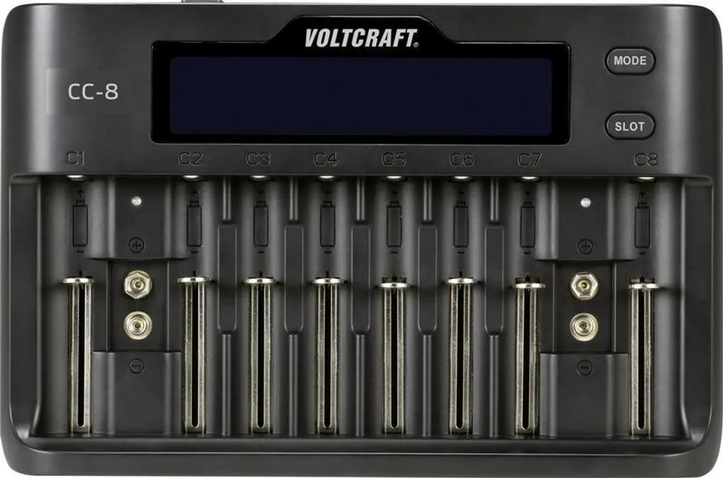Chargeur 8 piles pour photographie et modélisme VOLTCRAFT CC-8 NiMH 9V