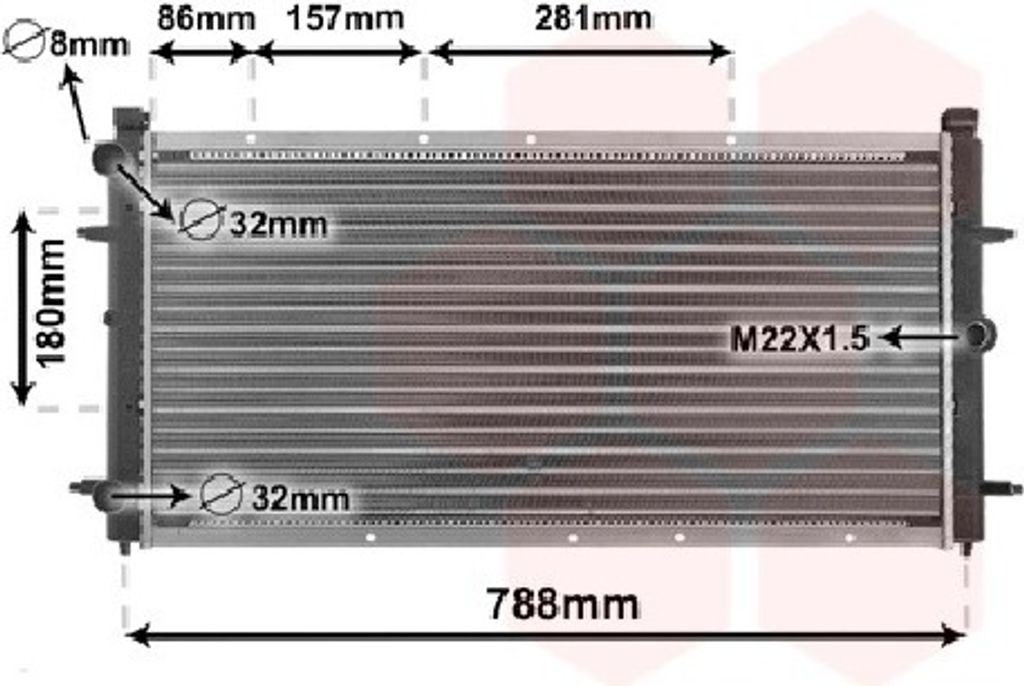 Van Wezel Wasserkühler für VW Transporter T4 1,8 - 2,5 + D TD TDI