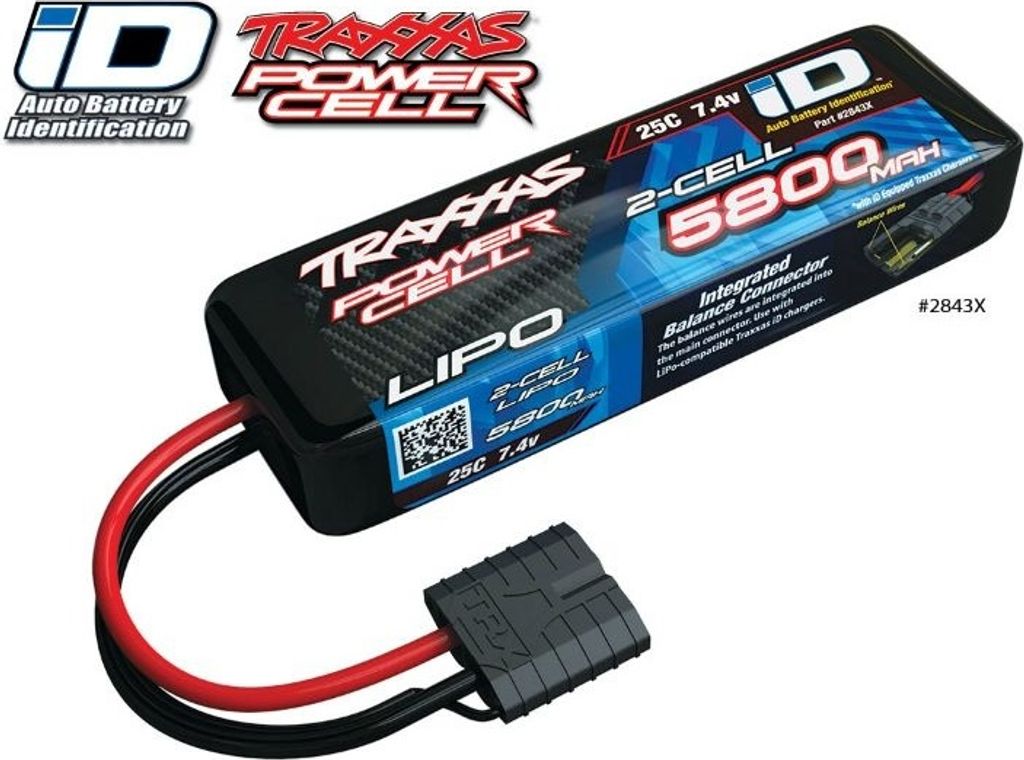 Traxxas LiPol Car 25C 5800 mAh 2S1P 7,4 V iD Produktbild 